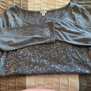 Grey sparkle shirt